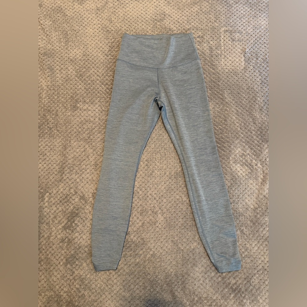 Nike Dri-FIT Heathered Gray/blue High-Waisted Ruched Leg Leggings Women’s Small